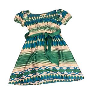 Zara Babydoll Style Blue and Green Dress
